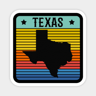 Texas Vintage Retro Style State Texan Magnet