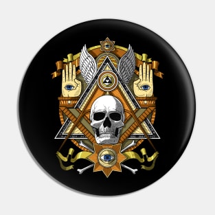 Masonic Skull Pin