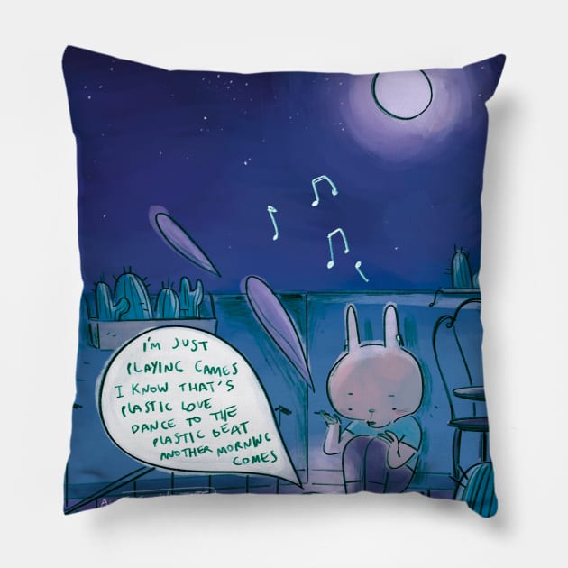 City Pop Night Pillow by AgnyInnocente