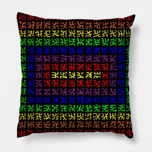 Rainbow Rectangle Pattern Pillow