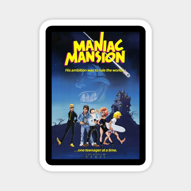 Maniac Mansion Magnet by Retro8Bit Fashion Store