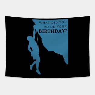 Bouldering Birthday Party - Rock Climbing Tapestry