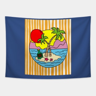 Lonely Island Relaxation Sun Tapestry