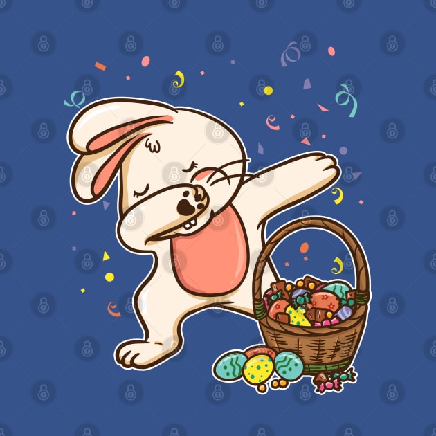 Dabbing Easter Bunny Rabbit Egg Hunt by E