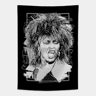 Tina turner \ Brush Art Tapestry