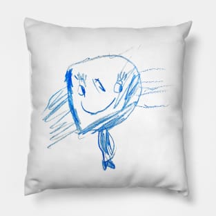 Smiley Face Kids Drawing Pillow