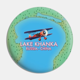 Lake Khanka Russia China lake poster Pin