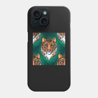 Continuous Line Tiger Portrait. 2022 New Year Symbol by Chinese Horoscope Phone Case