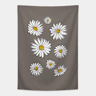 Daisies on Gray Tapestry