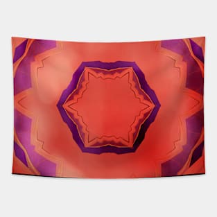 Bold mandala with bokeh Tapestry