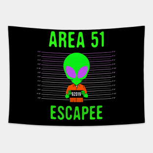 Area 51 Escapee Funny Alien Halloween Costume Tapestry