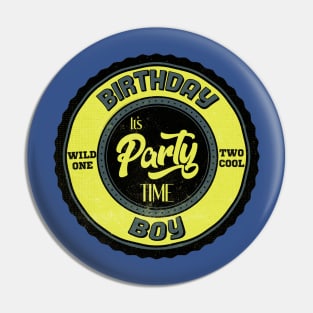 birthday boy IT'S PARTY TIME Pin