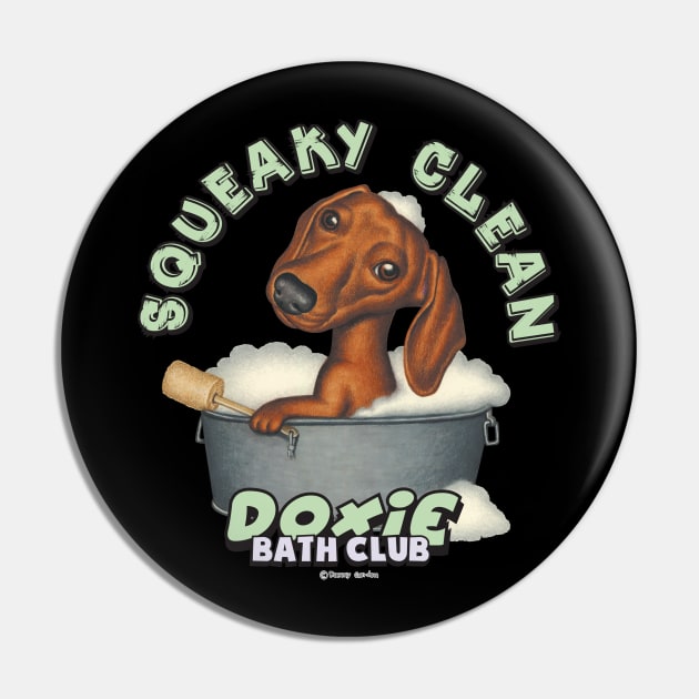 Fun Doxie bath awesome Dachshund in Bubble Bath Pin by Danny Gordon Art