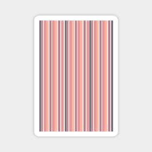 Color Block Stripes Pink and Grey Magnet