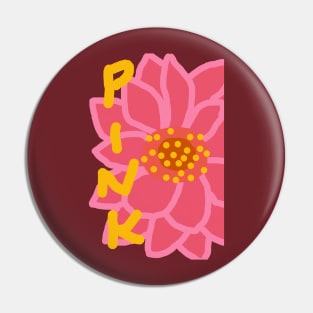 Pink flower Pin
