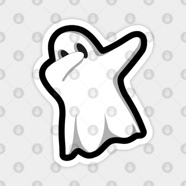 Dabbing Funny Ghost Halloween Magnet by MasliankaStepan