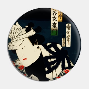 Kabuki Actor As Samurai Warrior With Tattoos #15 Pin