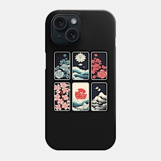 Japanese Inspired Panels | Japanese Waves and Flowers Phone Case