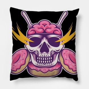 skull donat Pillow