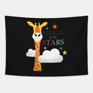 Reach for the stars giraffe Tapestry