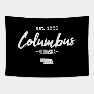 Columbus Nebraska City State Vintage Tapestry