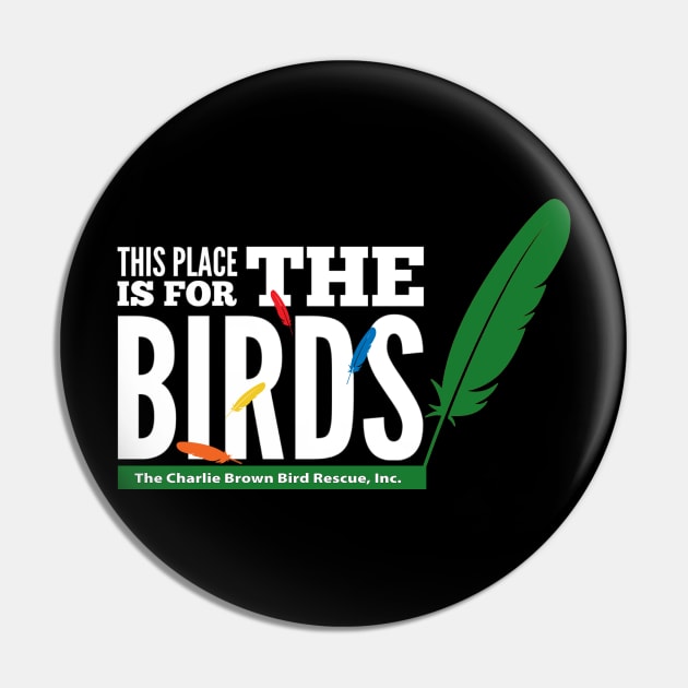 CB for the birds 2 - white type Pin by Just Winging It Designs