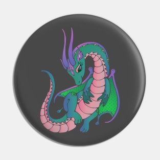 Mystical Magic Dragon Fantasy Art Pin