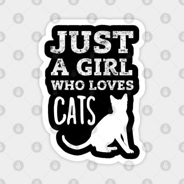 Just A Girl Who Loves Cats Magnet by Crazy Shirts For All