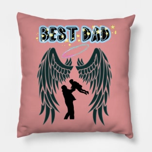 Short-sleeved shirt, best dad with unique wings design / Father's Day gift / Father's Day / Fashionable clothes Pillow