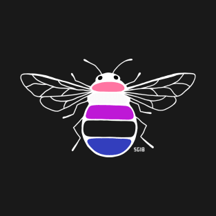 Genderfluid Pride Bee (Dark) T-Shirt