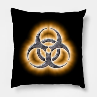 Nuclear Orange Biohazard Pillow