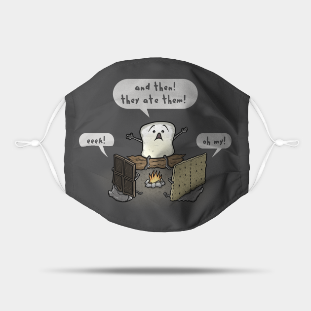 S'mores Camp Fire Stories Funny Cartoon Graphic Gift - Smores Campfires - Mask | TeePublic S'mores Camp Fire Stories Funny Cartoon Graphic Gift - Smores Campfires - Mask | TeePublic