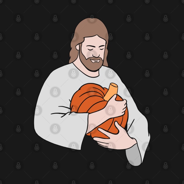 Vegan Jesus Holding A Pumpkin by isstgeschichte