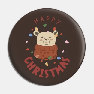 Cozy Bear Christmas Light Pin