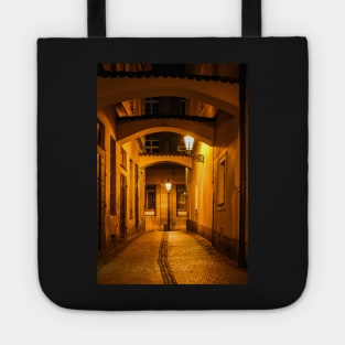 Old street with arches in Prague Tote