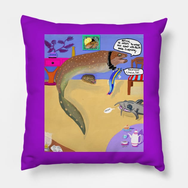 The Butler Pillow by pinkyjain Fun Art