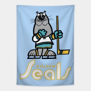 Defunct California Golden Seals Hockey Sparky Tapestry