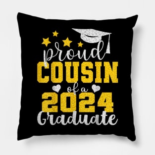 Proud Cousin of 2024 Graduate Awesome Family College Pillow