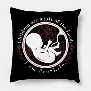 Pro-Life Floral Pillow