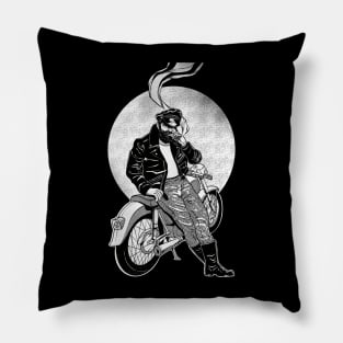 Leather biker Pillow