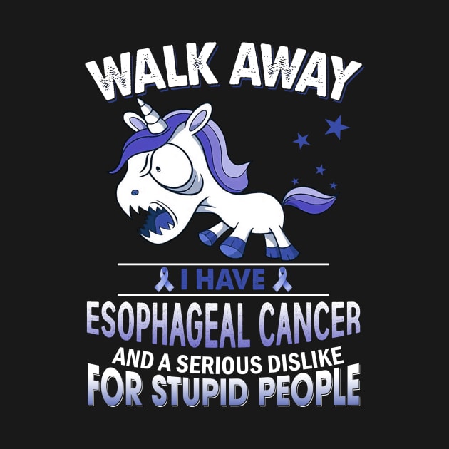 funny esophageal cancer grumpy unicorn warrior by TeesCircle