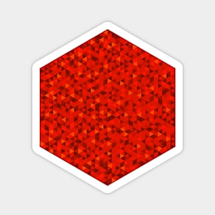 isometric red triangles in hexagon Magnet