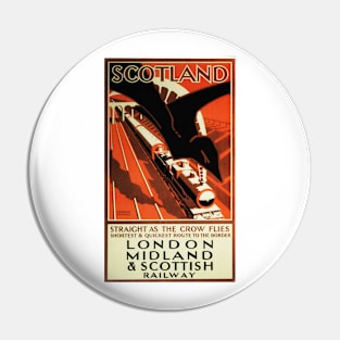 London Midland & Scottish Railway Advertisement Vintage Rail Pin