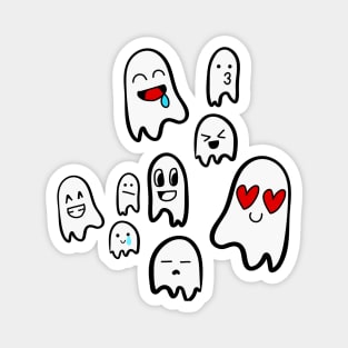 Spooky Ghost Emoji Magnet
