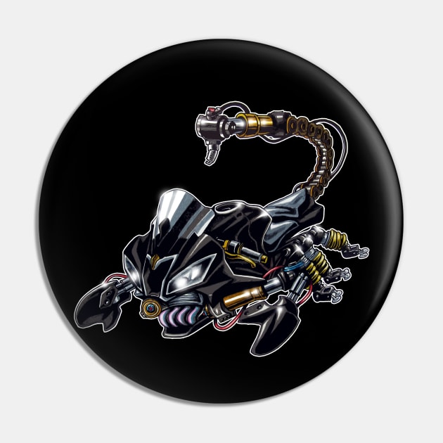 Yamaha R6 Scorpion Black Pin by MOTORIND