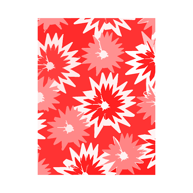 Red and White Flowers by FoundByLorraine