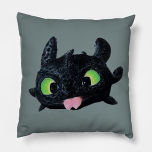 Toothless Doing Blep Pillow