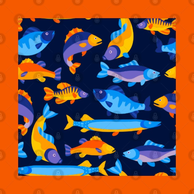 Seamless Fish Pattern by MandySJ