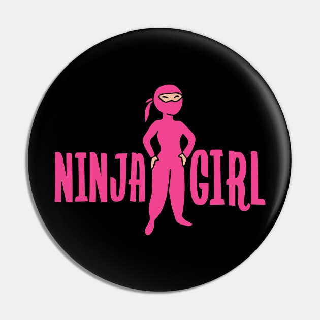 Ninja Girl Pin by bubbsnugg