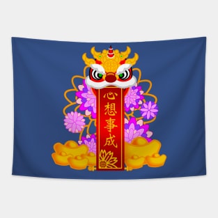 CNY: RED LION BLESSINGS Tapestry